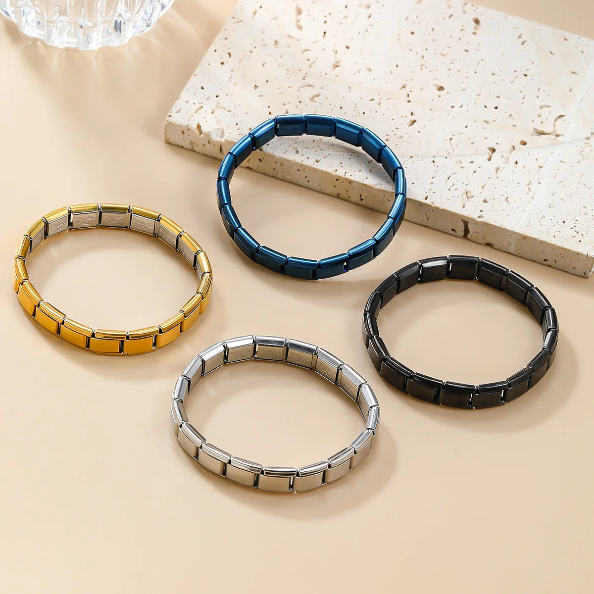✨ Trendy Italian Stainless Steel Bracelets – Stylish & Stretchable! 🎁