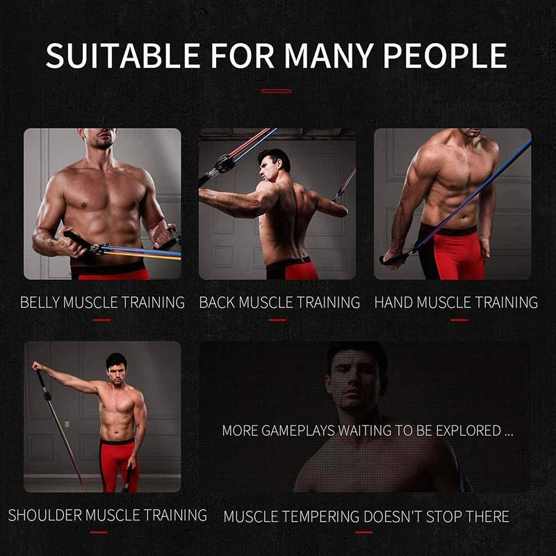 💪 Resistance Bands with Handles – Your Ultimate Home Gym! 🏋️♂️🏋️♀️