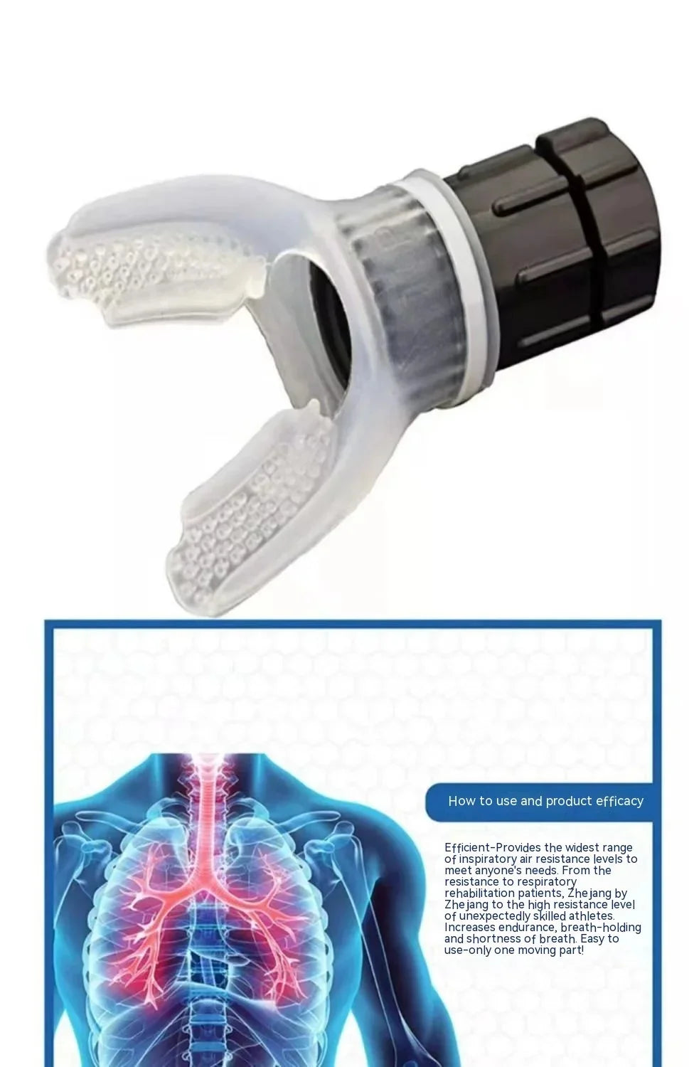 🌬️ Silicone Breathing Fitness Device – Boost Your Respiratory Strength! 💪