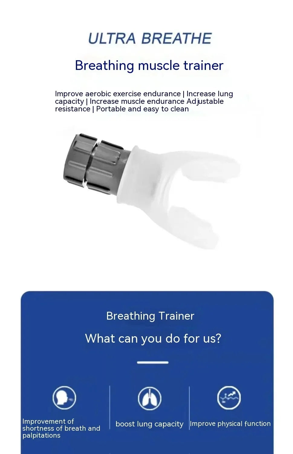 🌬️ Silicone Breathing Fitness Device – Boost Your Respiratory Strength! 💪