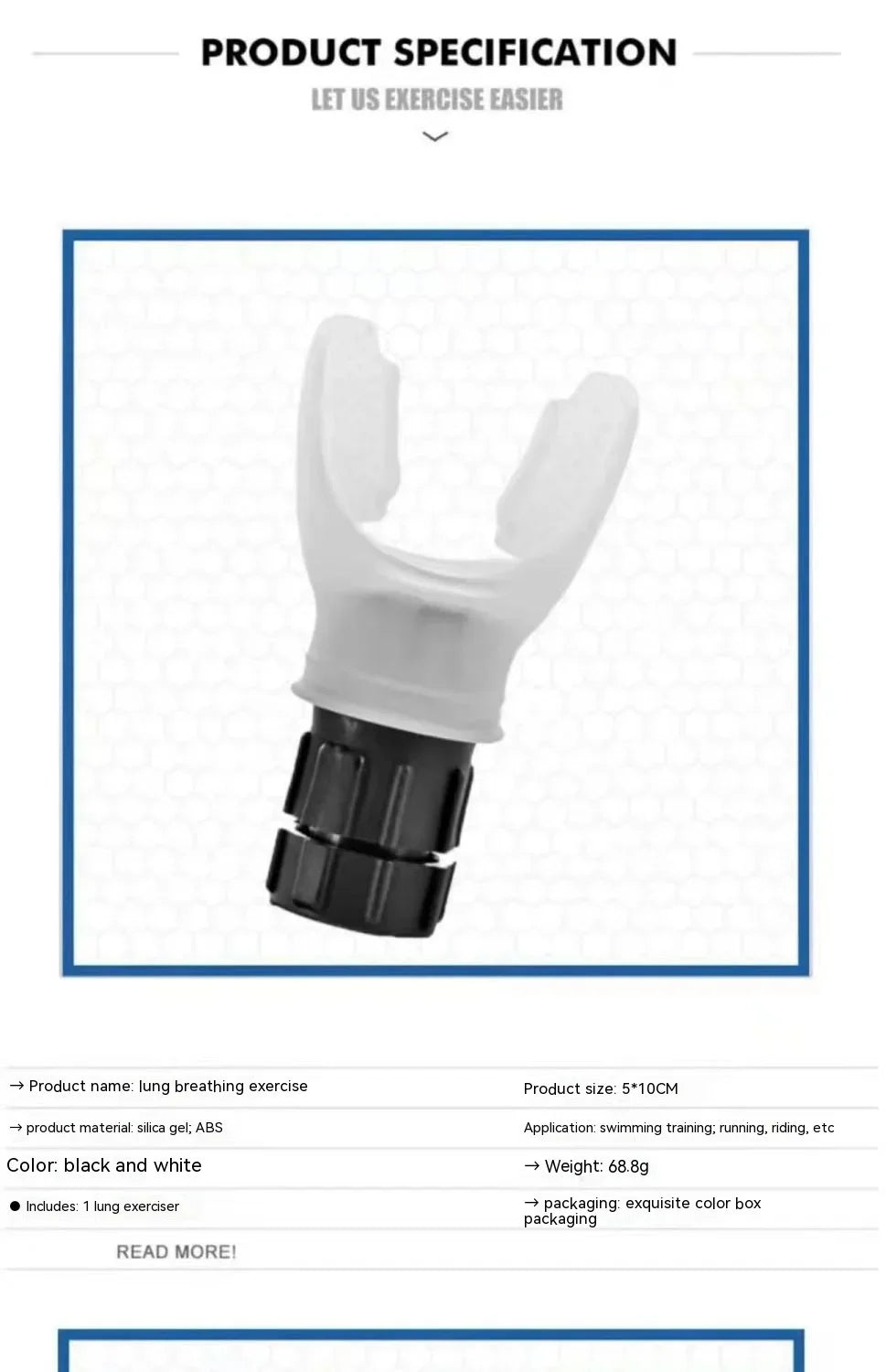 🌬️ Silicone Breathing Fitness Device – Boost Your Respiratory Strength! 💪