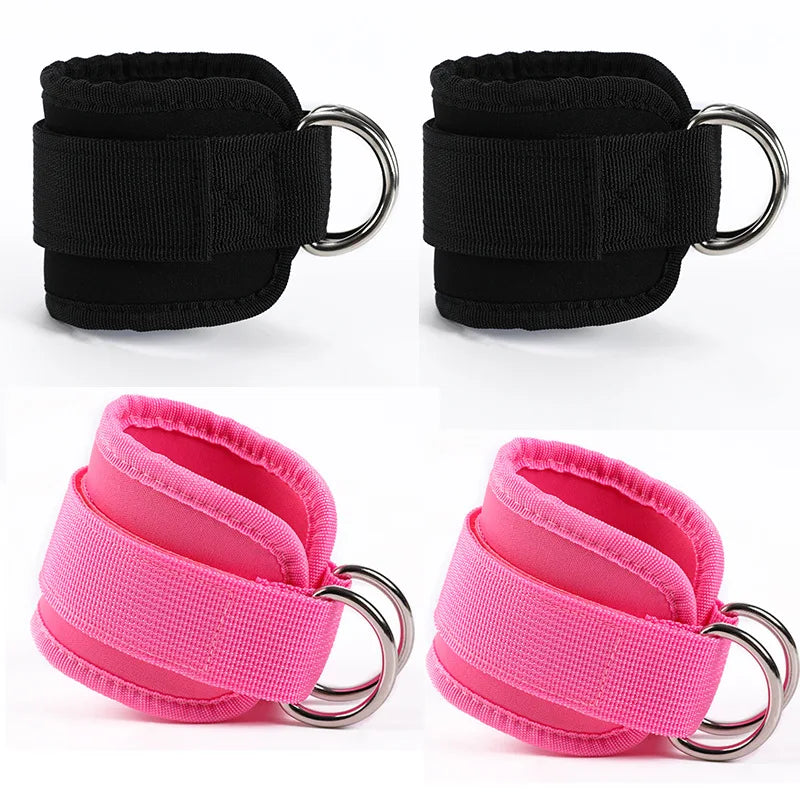 Fitness Ankle Straps – Adjustable D-Ring Support Cuffs for Leg Workouts & Pulley Systems!