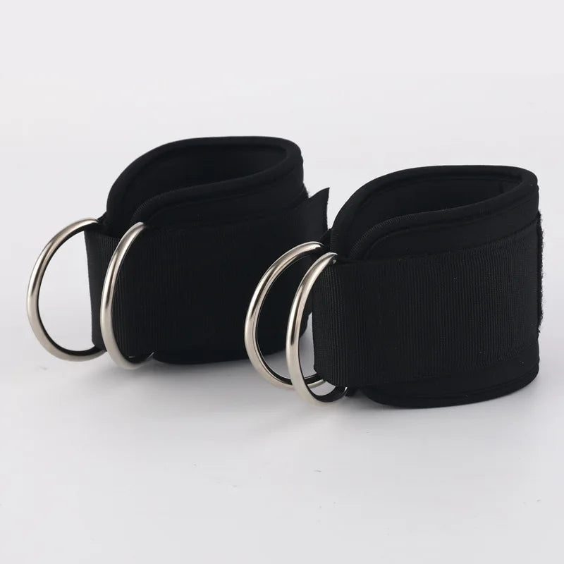Fitness Ankle Straps – Adjustable D-Ring Support Cuffs for Leg Workouts & Pulley Systems!