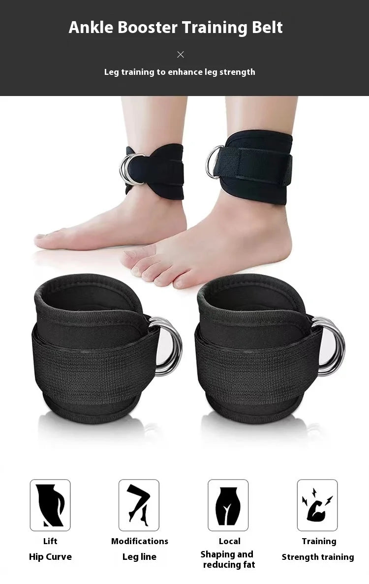 Fitness Ankle Straps – Adjustable D-Ring Support Cuffs for Leg Workouts & Pulley Systems!