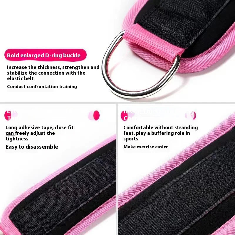 Fitness Ankle Straps – Adjustable D-Ring Support Cuffs for Leg Workouts & Pulley Systems!