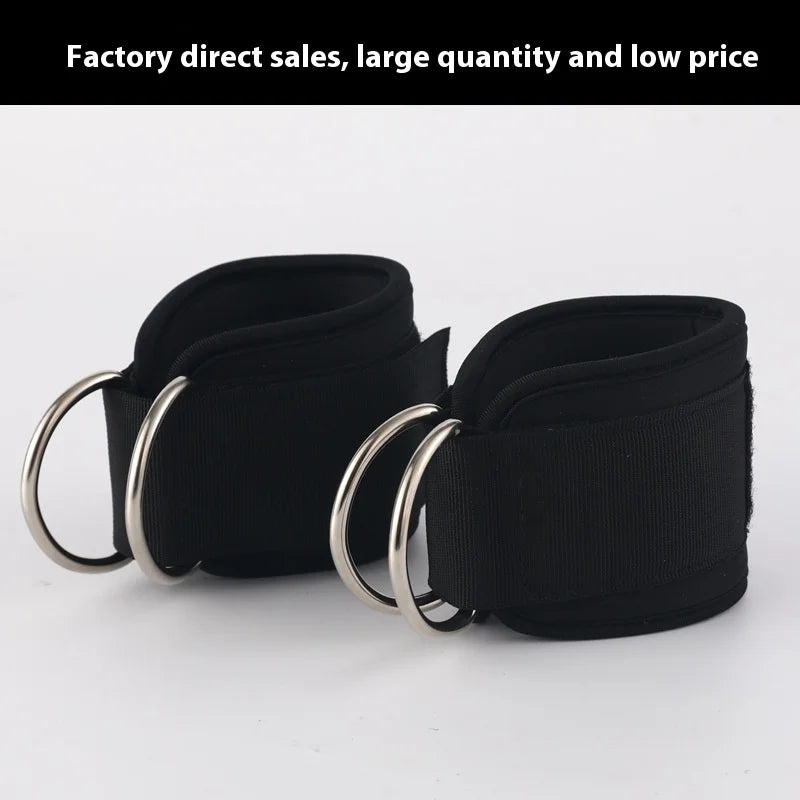 Fitness Ankle Straps – Adjustable D-Ring Support Cuffs for Leg Workouts & Pulley Systems!