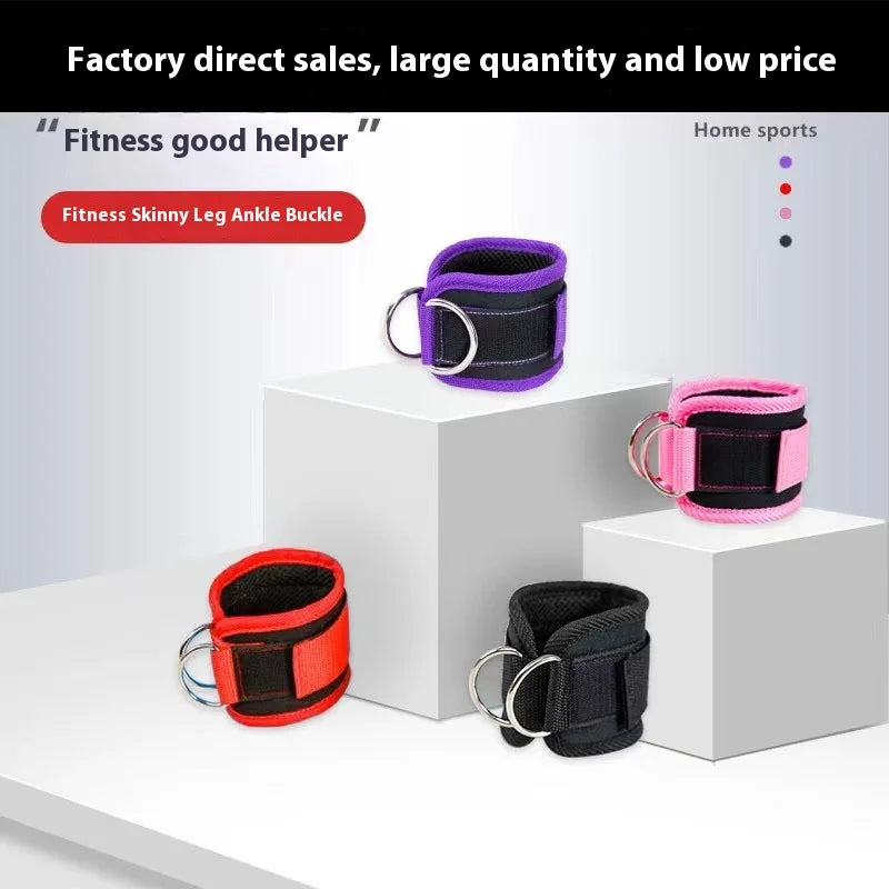 Fitness Ankle Straps – Adjustable D-Ring Support Cuffs for Leg Workouts & Pulley Systems!